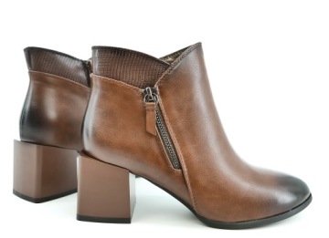 M DASZYŃSKI КОРИЧНЕВЫЕ ЖЕНСКИЕ БОТИНКИ НА КАБЛУКЕ R37