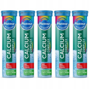 Suplement diety PLUSSSZ Calcium Complex Wapń witaminy mango 100 sztuk