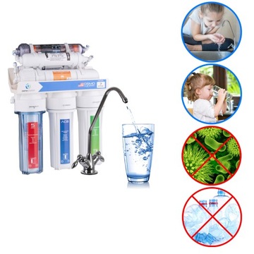 ФИЛЬТР ВОДЫ RO7 ИОНИЗАТОР ОБРАТНОГО ОСМОСА 75GPD