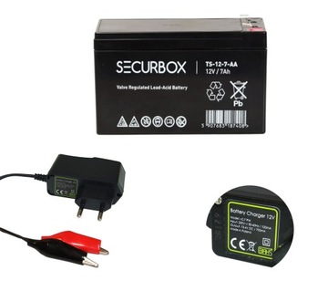 Akumulator Bezobsługowy AGM 12V 7,2Ah + ŁADOWARKA