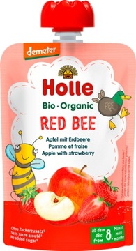 HOLLE BIO Delikatny Mus z Jabłek i Truskawek