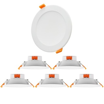 6* Oprawa Sufitowe Okrągła Wpuszczane LED 12W CCT