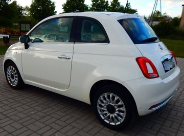 Fiat 500 II Seria 4 1.2 69KM 2017 Fiat 500 1.2 Lounge szklany dach jasny środek ładny zadbany bezwypadkowy, zdjęcie 7