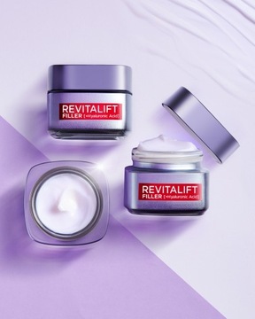 Набор Loreal Revitalift Hyaluronic: дневной крем, ночной крем, сыворотка.