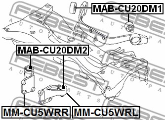 FEBEST MM-CU5WRL LOŽISKO MECHANIZMUS DIFERENCIÁL