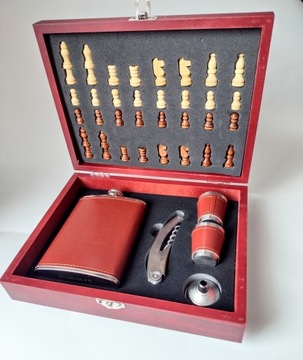 ШАХМАТЫ, дерево, Стаканы, ПЕРСОВКА, Подарочный набор