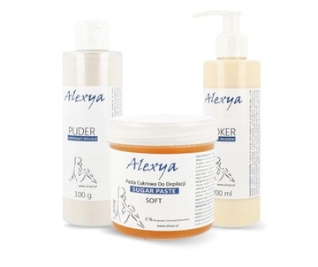 ALEXYA ZESTAW PASTA CUKROWA SOFT, BLOKER I PUDER