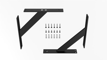 2 ШТ. FEST ПОДДЕРЖКА ПОЛКИ РУЧКА-ВЕРСИЯ ДЛЯ ПОЛКИ - ЧЕРНАЯ 180 мм