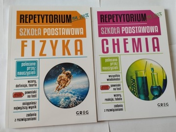 2x Repetytorium Podstawowa FIZYKA CHEMIA GREG Nowe