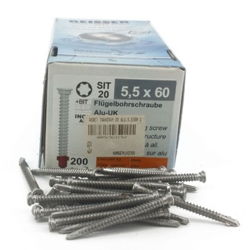 Wkręt skrzydełkowy Reisser 5,5x60 drewno/aluminium