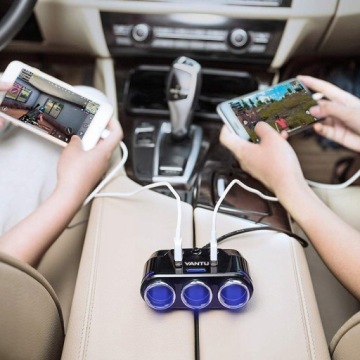 РАЗЪЕМ ДЛЯ ПРИЖИГАЛА 2X АВТОМОБИЛЬНОЕ ЗАРЯДНОЕ УСТРОЙСТВО USB