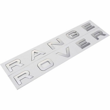 Эмблема с надписью RANGE ROVER SILVER Matt Quality 1