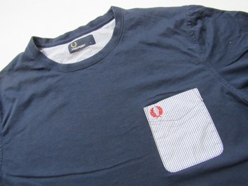 FRED PERRY/ ORYGINALNY GRANATOWY T SHIRT /L