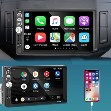 RADIO SAMOCHODOWE USB DOTYKOWE ANDROID AUTO CARPLAY MIRROR LINK