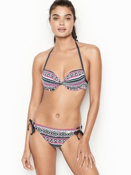 LASCANA BIKINI Wintu WZÓR AZTEC NAVY GÓRA 38A