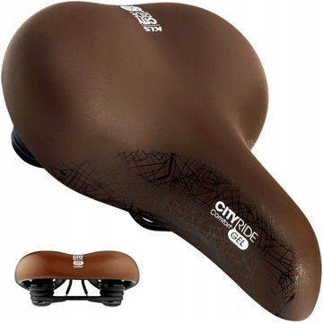 Siodełko rowerowe KELLYS CITYRIDE żelowe brown GEL