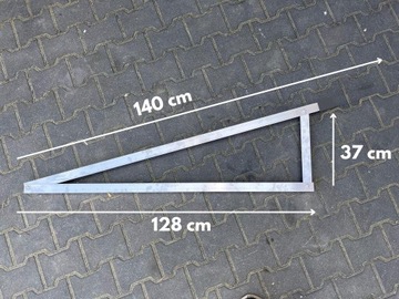 Trójkąt montażowy, ekierka PV 15° pion + śruby