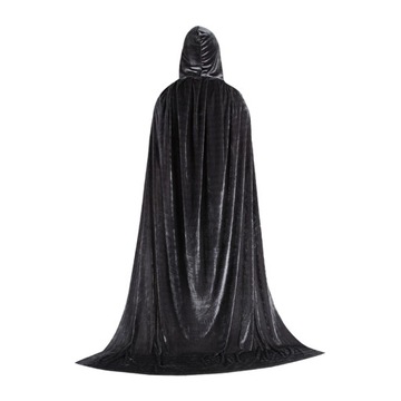 Хэллоуин косплей длинное пальто с капюшоном накидка костюм дьявола мягкий 150 см фиолетовый