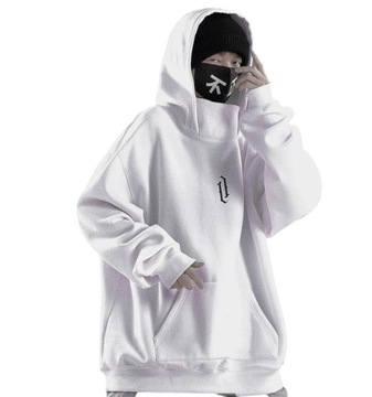 Bluza Wiosna Jesień Wysokiej Z Kapturem I Kołnierz, 4XL