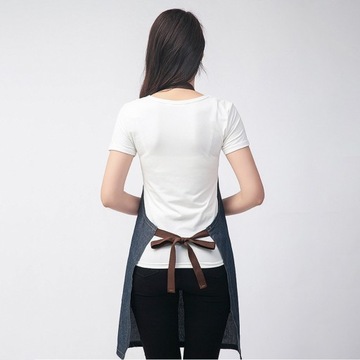 РЕГУЛИРУЕМЫЙ ДЖИНСОВЫЙ ФАРТУК МОДНЫЙ РАБОЧИЙ ФАРТУК С ШЕЙНЫМ КАРМАНОМ