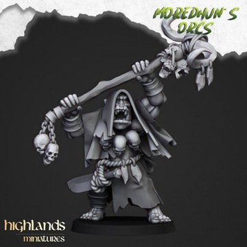 Orc Shaman v.2 - Highlands Miniatures - 3D-печать