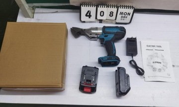 ЭЛЕКТРИЧЕСКИЕ НОЖНИЦЫ ДЛЯ РЕЗКИ СТАЛИ НОЖНИЦЫ ДЛЯ ЛИСТОВОГО МЕТАЛЛА 2 АККУМУЛЯТОРА 9000МАЧ 800ВТ