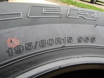 4x шины 195/80 15 Bridgestone Dueler / всесезонные, 7,5 мм