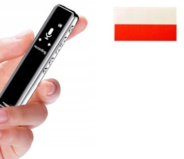 Dyktafon draVires 32GB wyświetlacz mały 20 godzin + naklejka