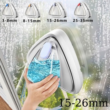 MAGNETYCZNA MYJKA DO MYCIA OKIEN SZYB Z WYPELNIONE WODA DWUSTRONNA 15-26MM