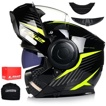 LS2 FF902 SZCZĘKOWY KASK MOTOCYKLOWY r.XL + BLENDA