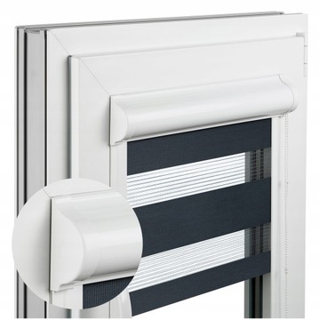 ROLETA Dzień Noc W KASECIE Z PROWADNICAMI zebra na Wymiar Różne Kolory