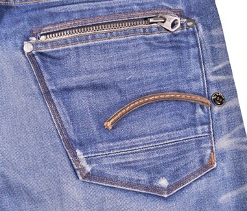 G-STAR spodnie BLUE jeans ATTACC LOW STRAIGHT_ W30 L32