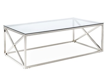 ЖУРНАЛЬНЫЙ СТОЛИК СТЕКЛЯННЫЙ СТИЛЬ ГЛАМУР 120x50