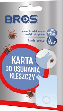 BROS karta do usuwania kleszczy i żądeł lupa