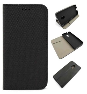 Etui SMART MAGNET NA BOK do Alcatel 1C 2019 czarny Case Pokrowiec