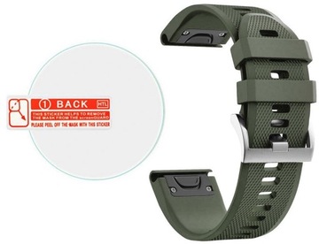 KHAKI Silikonowy Pasek Garmin FENIX 5 +FOLIA