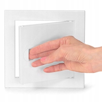 ПЛАСТИКОВАЯ ОБЗОРНАЯ ДВЕРЬ 10х10 белая ABS 100х100мм СИСТЕМА КОНСПОРТА