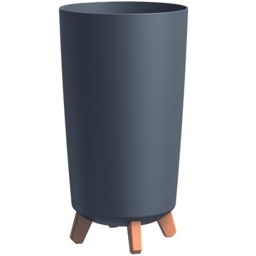 Вазон Gracia Tubus Slim на ножках - антрацит DGTL240-S433