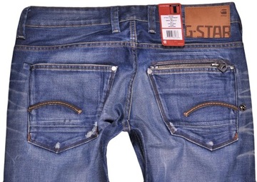 G-STAR spodnie BLUE jeans ATTACC LOW STRAIGHT_ W30 L32