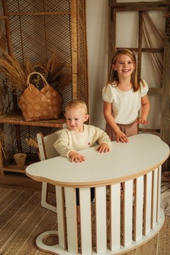 Комплект MONTESSORI BUJAK Бежевая подушка + стенка + направляющая столешницы для стула CE