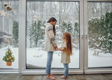 Naklejka transparentna ŚWIĄTECZNA 1 okno CHOINKA2