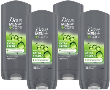 DOVE Men+Care żel pod prysznic dla mężczyzn Extra Fresh 4x400 ml