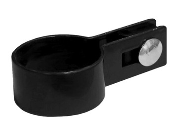 OBEJMA końcowa fi 42 mm do paneli 6 mm - CZARNA