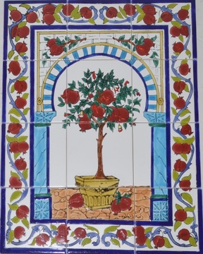 Orientalne KAFLE arabskie malowane ręcznie mozaika płytka ścienna 60 x 45