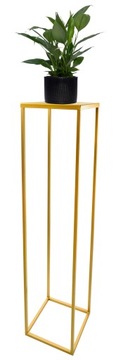 KWIETNIK STOJĄCY STOJAK PÓŁKA NA KWIATY ROŚLINY METALOWY złoty 80cm