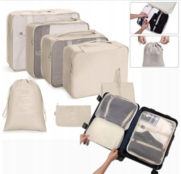 НАБОР ИЗ 7 УПАКОВОК-ОРГАНИЗАТОРОВ ДЛЯ ЧЕМОДАНА-ОРГАНИЗАТОРА