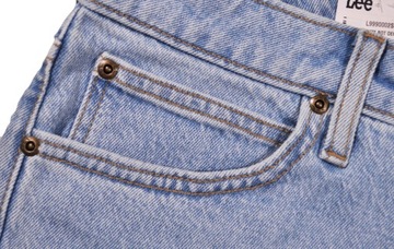 LEE spodnie HIGH WAIST straight BLUE jeans CAROL _ W32 L31