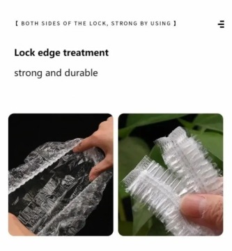 Шапочки для купания SINGLE FOLO, пищевая упаковка 100 шт. белые