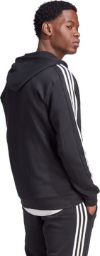 BLUZA MĘSKA ADIDAS ESSENTIALS FLEECE 3-STRIPES FULL-ZIP CZARNA IB4029 r XL