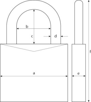 ABUS 719/50 B замок латунный навесной
